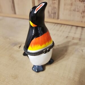 Penguin Hinged Trinket Box